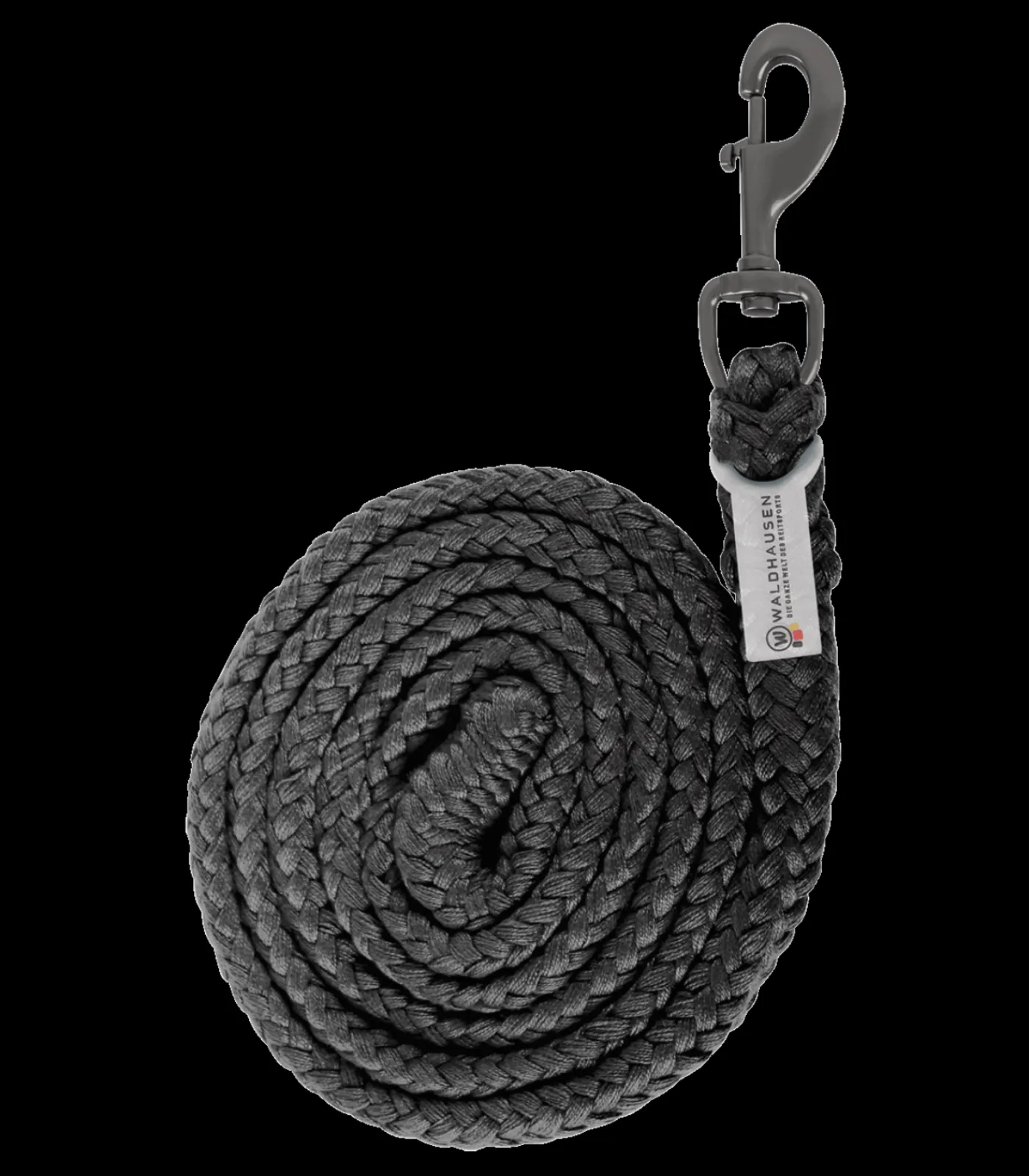 Waldhausen Stricke>Anbindestrick Plus Karabiner, dunkle Beschläge