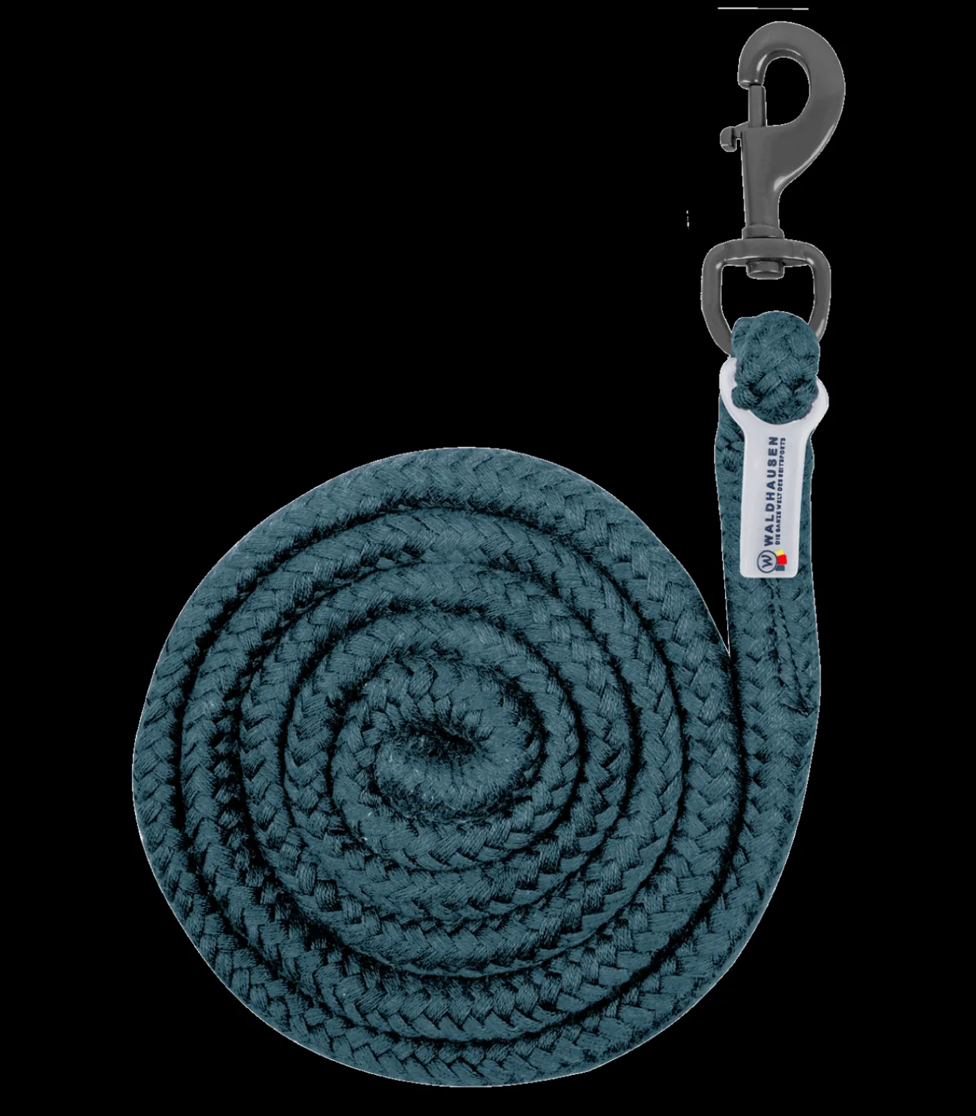 Waldhausen Stricke>Anbindestrick Plus Karabiner, dunkle Beschläge