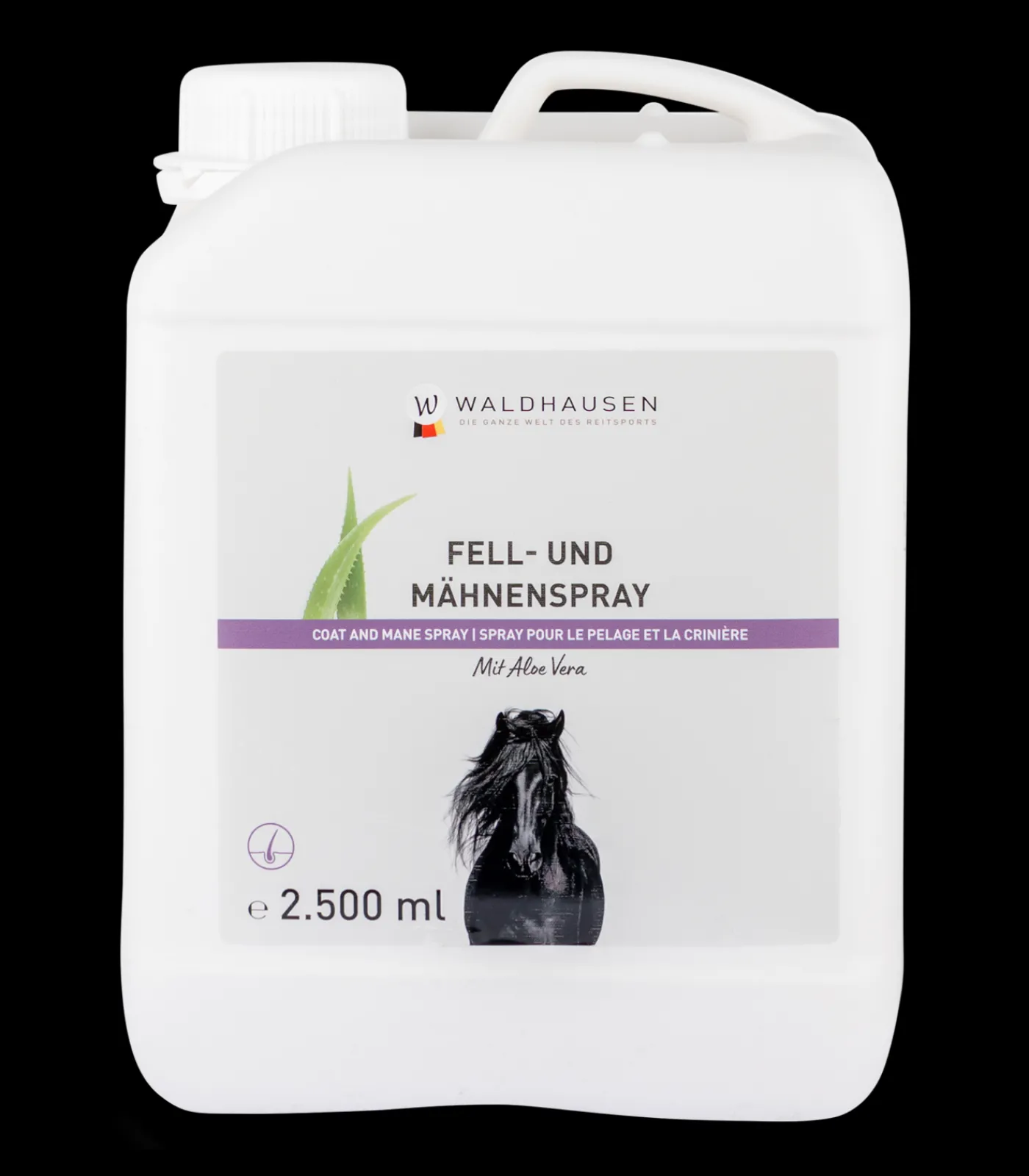 Waldhausen Fell, Mähne & Haut>Fell- und Mähnenspray mit Aloe Vera, 2500 ml