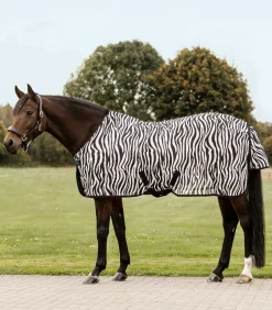 Waldhausen Zebra-Fliegenschutz|Fliegen- & Ekzemerdecken>Fliegendecke Zebra mit Kreuzgurten