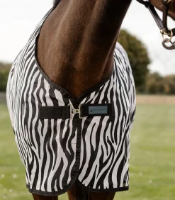 Waldhausen Zebra-Fliegenschutz|Fliegen- & Ekzemerdecken>Fliegendecke Zebra mit Kreuzgurten