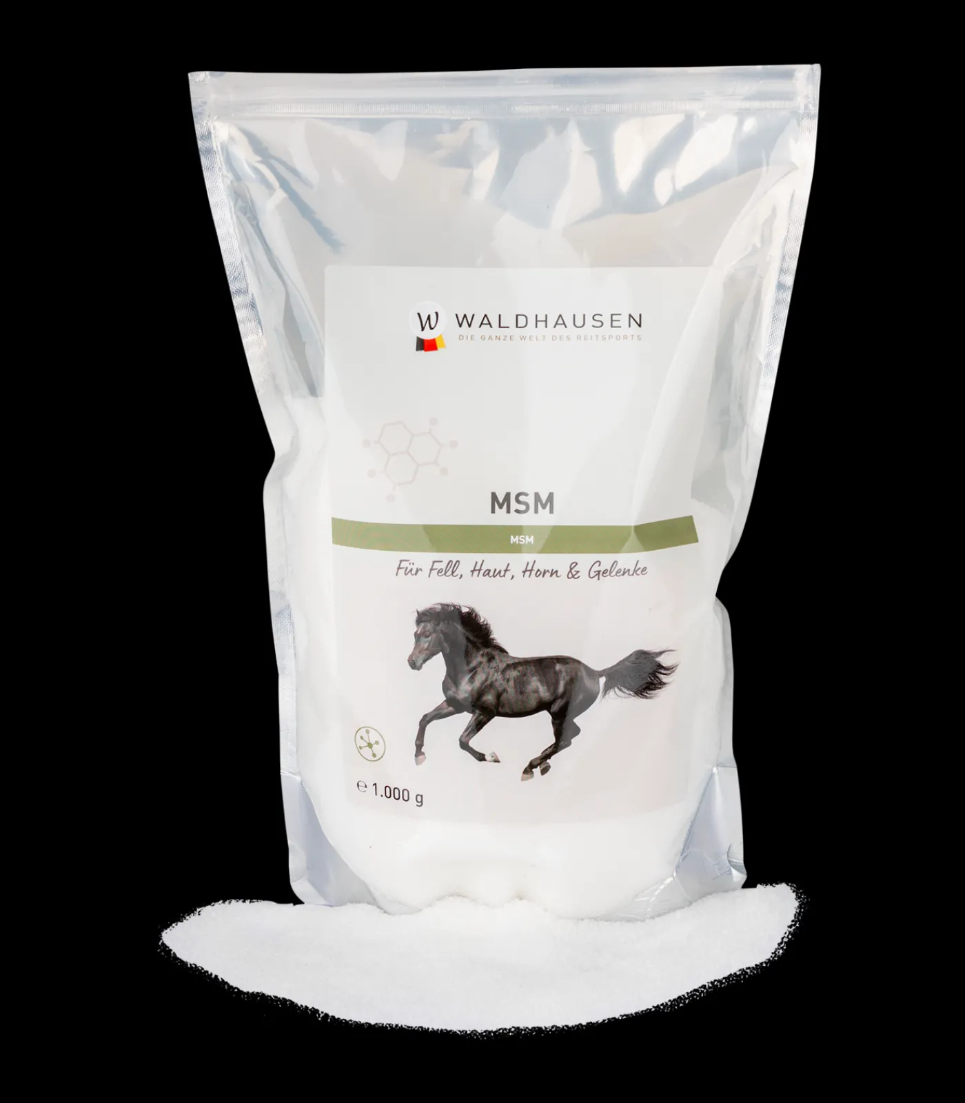 Waldhausen Ergänzungsfuttermittel|Stallapotheke>MSM - Für Fell, Gelenke, Haut und Horn, 1 kg