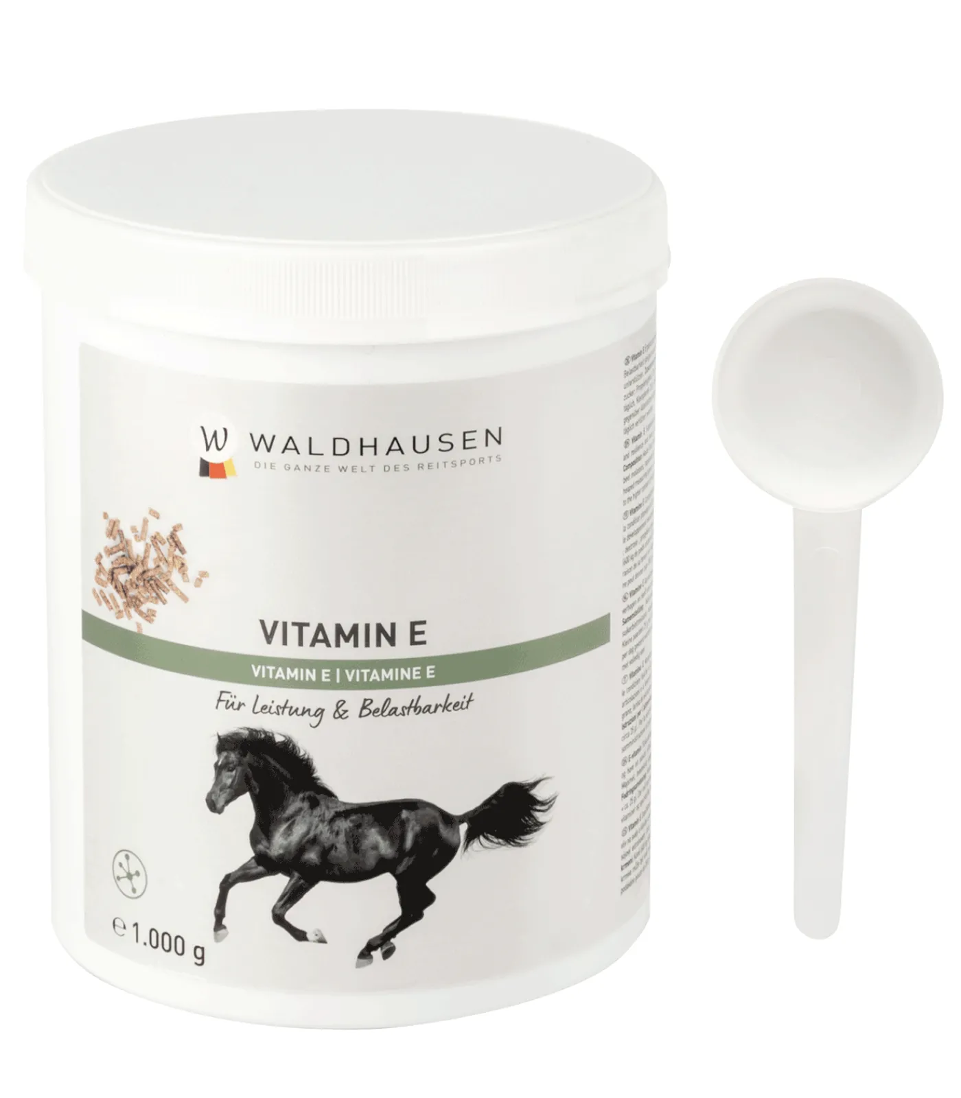 Waldhausen Ergänzungsfuttermittel|Stallapotheke>Vitamin E - Für Leistung & Belastbarkeit, 1kg