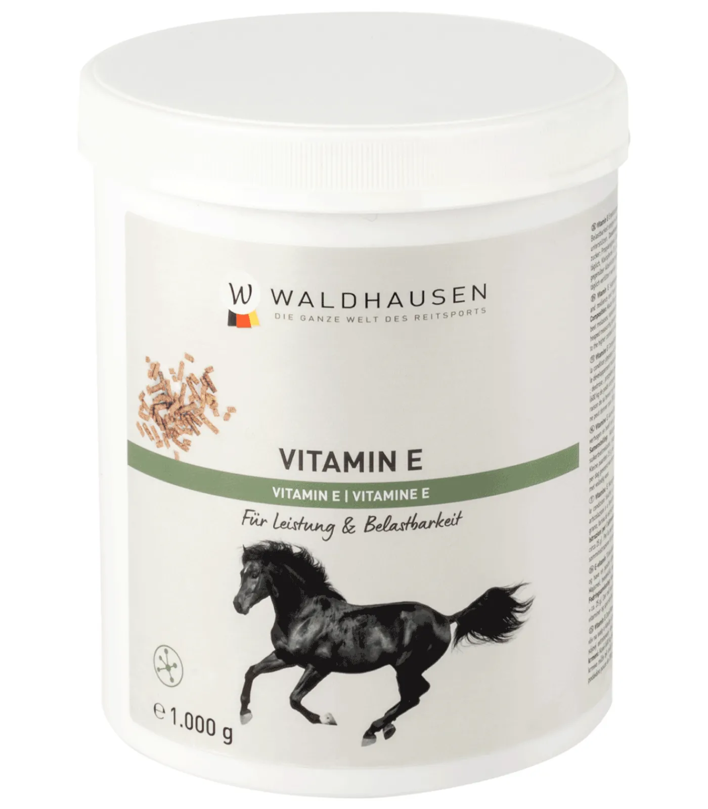Waldhausen Ergänzungsfuttermittel|Stallapotheke>Vitamin E - Für Leistung & Belastbarkeit, 1kg