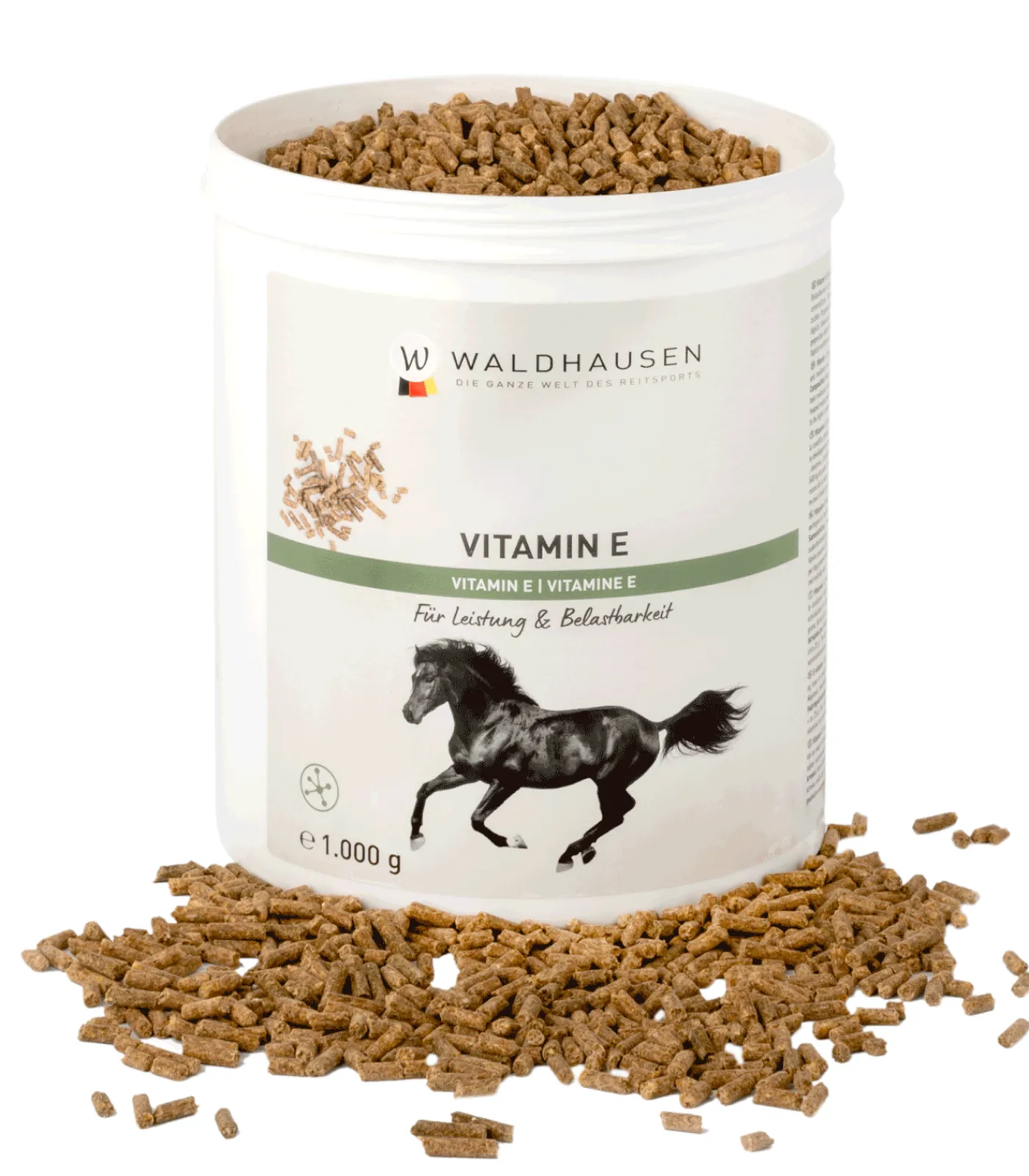 Waldhausen Ergänzungsfuttermittel|Stallapotheke>Vitamin E - Für Leistung & Belastbarkeit, 1kg